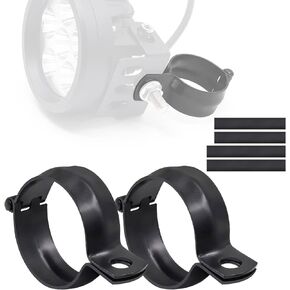 Motorcycle Fog Light mounting Bracket Stand Flashing Brackets Light Clamp Signal Light Flash Base Black Motorbike Lights Bracket Turn Signal Black Bracket Light Clamp 2 pcs (L-（52mm-60mm))