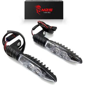 MZS Motorcycle Turn Signal Lights, 2009-2016 Front LED Indicators Blinker Light Amber Compatible With F700GS F800R F800GT F800GS HP4 S1000R S1000XR S1000RR R1200R R1200GS K1300R K1300S G310R C650