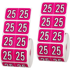 2 Rolls 2025 Year Stickers File Folder, 1000 Stickers for 25 Rectangle Coded Color Labels Number 25 Stickers Self Adhesive File Folder Year Stickers for Office Supplies Files (Blue)