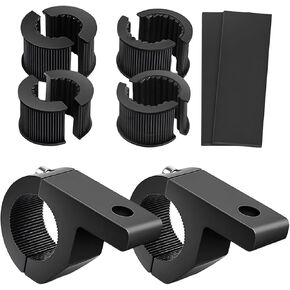 Motorcycle Mounting Bracket, Aluminum Alloy Roll Bar Clamp for Driving Fog Lights Work Auxiliary Light, Horizontal Bull Roll Cage Universal Clamp Bracket for Car Motorcycle