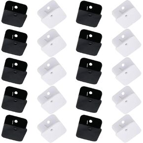 10pcs Binder Clips 30x30mm Black/White Square Mini Clips for Home Food Packaging, Fixing Loose Leaf Paper