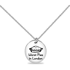 BEKECH Sweeney Musical Todd Necklace Worst Pies in London Theatre Necklace Broadway Musical Gift Broadway Fans Performer Gift