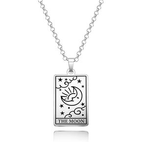 Tarot Cards Gift Horoscope Astrology Sign Necklace keychain Sun Moon Star Fatima Hand Eye Heart Lion Pattern Jewelry