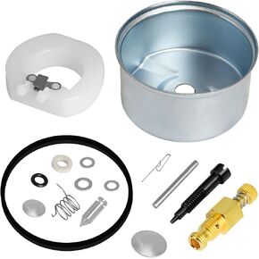 632347 Carburetor Repair Kit Replaces 631700 Bowl 632019A Float, Compatible with Te cumseh HM70 HM80 HM90, Carb Rebuild Float Kit