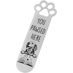 1Pcs Funny Pet Dog Paw Stainless Steel Book Mark - Metal Bookmarks for Book Lovers Stationery Gifts for Dog Lovers Office Supplies Birthday Gifts for Your Family (Style-1155)