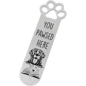 1Pcs Funny Pet Dog Paw Stainless Steel Book Mark - Metal Bookmarks for Book Lovers Stationery Gifts for Dog Lovers Office Supplies Birthday Gifts for Your Family (Style-1155) in Kuwait