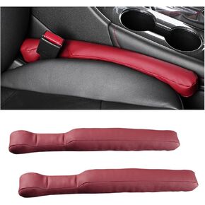 AICEL Car Seat Gaps Filler, 2 Pack Microfiber Leather Seat Crevice Plug Blockers, Stop Things from Dropping, Organizer Fill The Gap Between Seat and Console, Universal for Car SUV Truck (Brown)