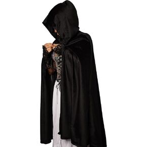 Renaissance Hooded Cloak Medieval Renaissance Faire Outfits Halloween Costume Wizard Witch Cape Adult
