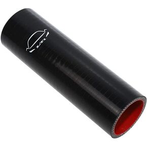 LTI Universal (152mm) 6" Length 4-Ply Reinforced High Performance (38mm) 1.5" Straight Coupler Silicone Hose (1.5" BLACK)