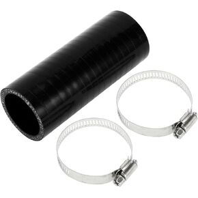 X AUTOHAUX 1 Set 40mm/1.57" ID 127mm/5" Length 0 Degree Black Car Silicone Hose with Clamps Coolant Hose Universal