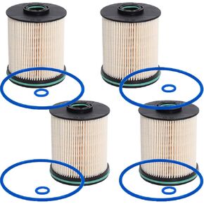 TP1015 Fuel Filter For 6.6L Duramax Diesel Fit For 2014-2018 Chevy Cruze Diesel For 2017-2021 Chevrolet Silverado/GMC Sierra 2500HD 3500HD Replace#23304096 22937279 23456595 4PACK