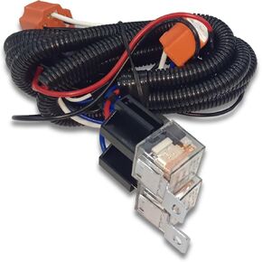 H4 Headlight Relay Harness Kit, 2-Headlight Wiring Harness and Ceramic Socket Plug, Fit for for 9003 H5054 H6054LL 6014 H6024 6052 6053 Subaru Toyota Headlamp to Fix Dual Ground Problem