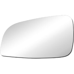 BOOLEE Mirror Glass Replacement fit for 2008-2012 Chevy Malibu LS,LT 2007-2009 Saturn Aura Driver Left Side LH With Adhesives