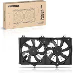 A-Premium Engine Radiator Cooling Fan Assembly Compatible with Select Toyota Models - Camry 2007 2008 2009, 2.4L - Replace# 163630H010, 163630H070