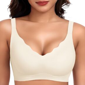 Women's Seamless Bras, Wireless Bras for Women No Underwire Comfort Push Up Bras Full Coverage Everyday Bra