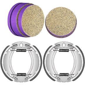 OCPTY Motorcycle Brake Pads Brake Shoes Kit Fits 1988 1989 1990 1991 1992 1993 1994 1995 1996 1997 1998 1999 2000 2001 2002 for Yamaha Blaster 200 YFS200 Front and Rear