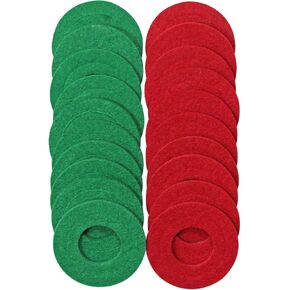 AGS Battery Terminal Protector Anti-Corrosion Felt Fiber Washers, 10 Green and 10 Red, 10 Sets, Prevent Battery Corrosion, Green Felt, Red Felt, Battery Terminal Felt Pads