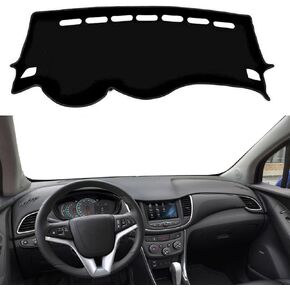 Rifoda Dash Board Cover Fit for Chevy Chevrolet Trax 2017 2018 2019 2020 2021 Dashboard Cover Mat Non-Slip Pad Carpet Sunshield Protector (Black Edge)