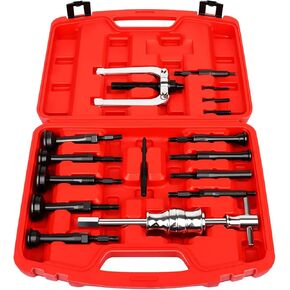 SCITOO 16PCS Blind Inner Bearing Puller Hole Collet Bearing Race Seal Puller Removal Tool Slide Hammer Tool Set