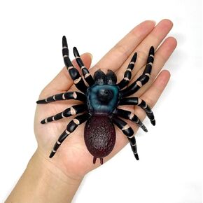 Uelfbaby Giant Realistic Spider, Fake Spider, Spider Action Model Lifelike Insect Toy Figures, Halloween Prank Props Party Supplies