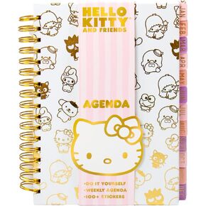 Hello Kitty and Friends Agenda, 70 Pages, Hardcover Planner, Hello Kitty & Kuromi Stickers, Sanrio Stuff, Cute School Supplies, Cute Stationery, Hello Kitty School Supplies, Sanrio Accessories