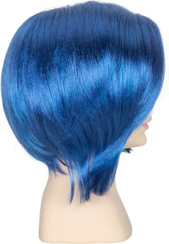 Yan Dream Child Kids Short Blue Wig with Black Glasses Cosplay Wig Party in Saudi Arabia