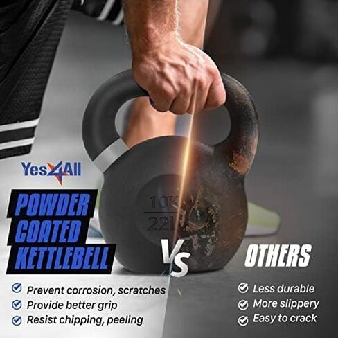 Yes4All Sand Kettlebell، حقيبة رمل Kettlebell قابلة للتعديل للياقة البدنية، أوزان رمل ناعمة، معدات شديدة التحمل in Kuwait