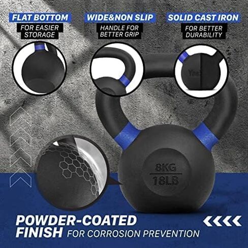 Yes4All Sand Kettlebell، حقيبة رمل Kettlebell قابلة للتعديل للياقة البدنية، أوزان رمل ناعمة، معدات شديدة التحمل in Kuwait