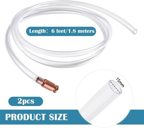 Siphon Hose with Hose Clamp,6Ft x 3/4" Automatic Transfer Gas Siphon Pump,Multi-Purpose Shaker Siphon Kit for Rapid Transporting Liquid in Saudi Arabia