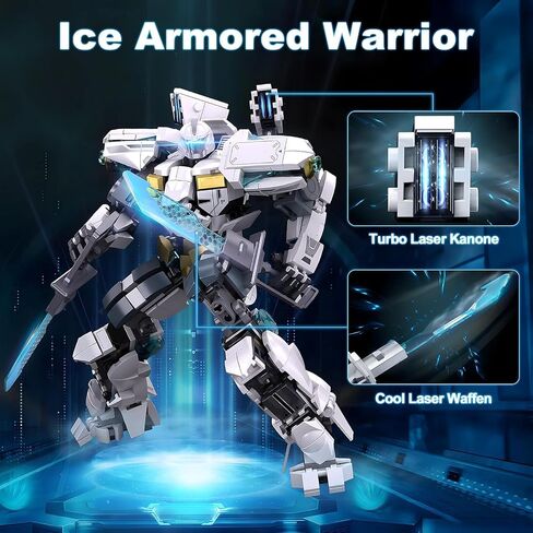 Mech Robot Transforming Building Blocks Set for Adults,City Warrior Justice Hero Soldier Mech Model Building Kit, Cool Creative Robots Toys Gift for Teens Boys, 588 PCS in Kuwait