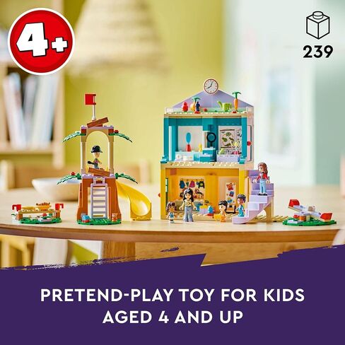 LEGO Friends Heartlake City Preschool Classroom Toy for Kids, Creative Pretend Play for Girls and Boys Ages 4 Years Old and Up, Comes with 2 Mini Dolls and 4 Micro Dolls, 42636 in Saudi Arabia