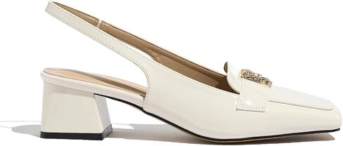 حذاء لوفر نسائي بكعب، كعب مكتنز مريح للنساء، كعب لوفر من الخلف، حذاء بكعب مدبب وكعب منخفض in Kuwait