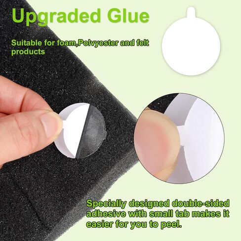WINDIR 150 Pack Upgraded Sound Proof Foam Tape, Removable Acoustic Panels Mounting Tape Transparent Double Sided Strong Adhesive for Walls Heavy Duty Clear 1.2 inch Round Glue (150Pack) in Kuwait