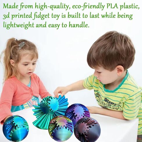 Gear Ball，Gear Sphere, 2024 New 3D Printed Gear Ball ,Gear Toy for Stress and Anxiety Relaxing, ,Great for Restless Kids and Stressed-out Adults. (Multicolor C) in Saudi Arabia