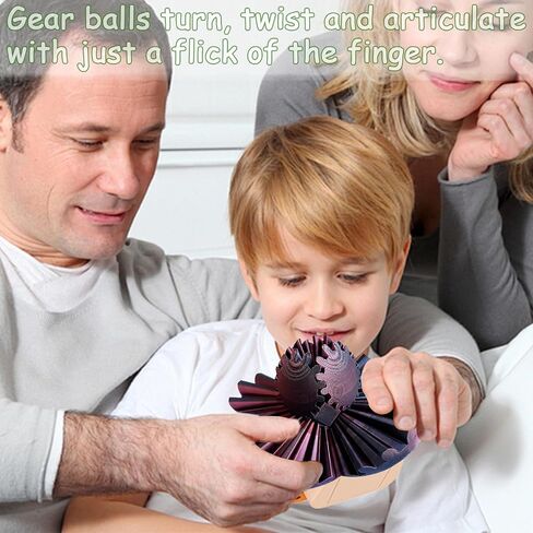 Gear Ball，Gear Sphere, 2024 New 3D Printed Gear Ball ,Gear Toy for Stress and Anxiety Relaxing, ,Great for Restless Kids and Stressed-out Adults. (Multicolor C) in Saudi Arabia