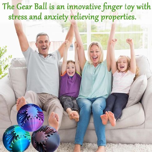 Gear Ball，Gear Sphere, 2024 New 3D Printed Gear Ball ,Gear Toy for Stress and Anxiety Relaxing, ,Great for Restless Kids and Stressed-out Adults. (Multicolor C) in Saudi Arabia