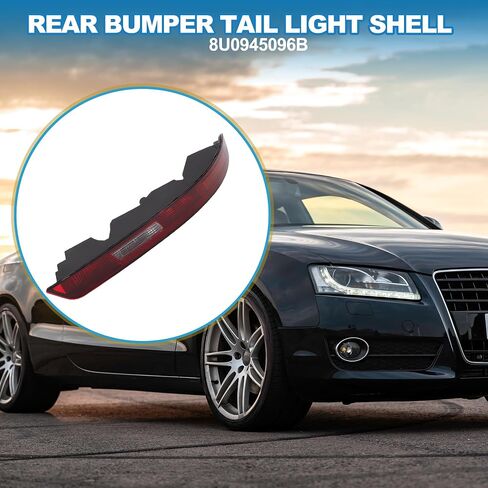 Rear Bumper Tail Light Shell No.8U0945096B Lower Rear Bumper Reflector Stop Lamp Brake Light Cover for Audi Q3 2016-2018 ABS Red Black Waterproof Rear Right in Saudi Arabia