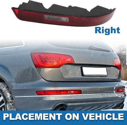 Rear Bumper Tail Light Shell No.8U0945096B Lower Rear Bumper Reflector Stop Lamp Brake Light Cover for Audi Q3 2016-2018 ABS Red Black Waterproof Rear Right in Saudi Arabia