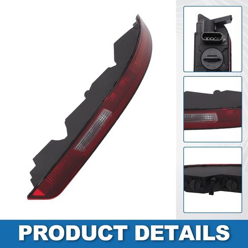 Rear Bumper Tail Light Shell No.8U0945096B Lower Rear Bumper Reflector Stop Lamp Brake Light Cover for Audi Q3 2016-2018 ABS Red Black Waterproof Rear Right in Saudi Arabia