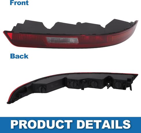 Rear Bumper Tail Light Shell No.8U0945096B Lower Rear Bumper Reflector Stop Lamp Brake Light Cover for Audi Q3 2016-2018 ABS Red Black Waterproof Rear Right in Saudi Arabia