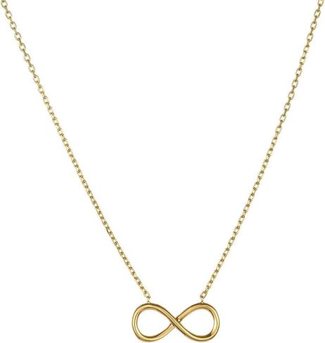 Infinity Necklace for women in 18K Gold Plated or 925 Sterling Silver Plated Rhodium I Trendy Figure Eight Infinity Heart necklace for teen girl I Love Friendship Jewelry I Statement Layered Necklaces I The Summer I Turned Pretty Infinity Necklace in Saudi Arabia