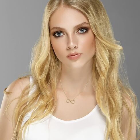 Infinity Necklace for women in 18K Gold Plated or 925 Sterling Silver Plated Rhodium I Trendy Figure Eight Infinity Heart necklace for teen girl I Love Friendship Jewelry I Statement Layered Necklaces I The Summer I Turned Pretty Infinity Necklace in Saudi Arabia