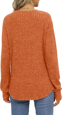 Saloogoe Women's Long Sleeve Top Crewneck Basic Lightweight Fall Shirt with Thumb Hole in Saudi Arabia