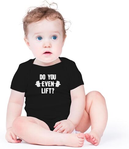 AW Fashions Do You Even Lift? Baby Bodysuit Cute, Fitness-Themed Outfit for Newborn & Infants Romper in Kuwait