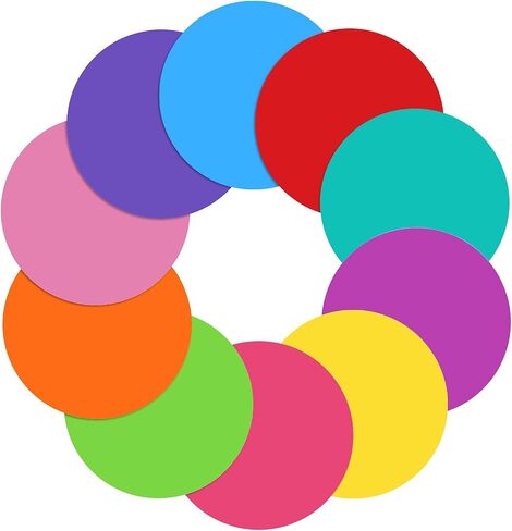 WANDIC Dry Erase Circles, 10 Pcs 10 Colors Hexagon Shaped Removable Vinyl Dots Decals Colorful Non-Magnetic Dry Erase Table Spots Markers for School Painting Teaching Blackboard Stickers, 11.6inch in Saudi Arabia