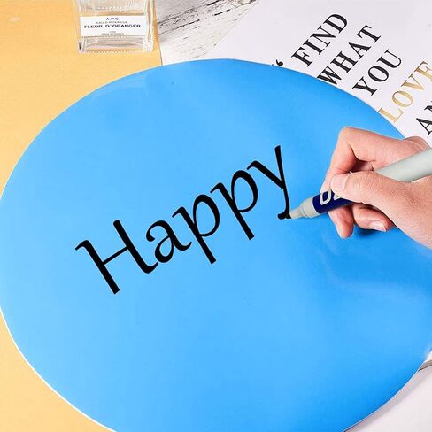 WANDIC Dry Erase Circles, 10 Pcs 10 Colors Hexagon Shaped Removable Vinyl Dots Decals Colorful Non-Magnetic Dry Erase Table Spots Markers for School Painting Teaching Blackboard Stickers, 11.6inch in Saudi Arabia