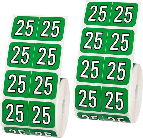2 Rolls 2025 Year Stickers File Folder, 1000 Stickers for 25 Rectangle Coded Color Labels Number 25 Stickers Self Adhesive File Folder Year Stickers for Office Supplies Files (Blue) in Saudi Arabia
