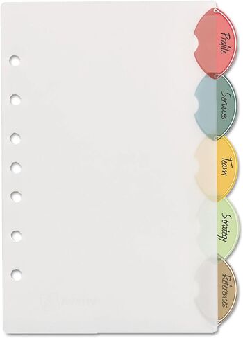 Avery 11118 Mini Dividers, 5/ST, 5-1/2-Inch x8-1/2-Inch, 7-Hole Punch, Multi in Saudi Arabia