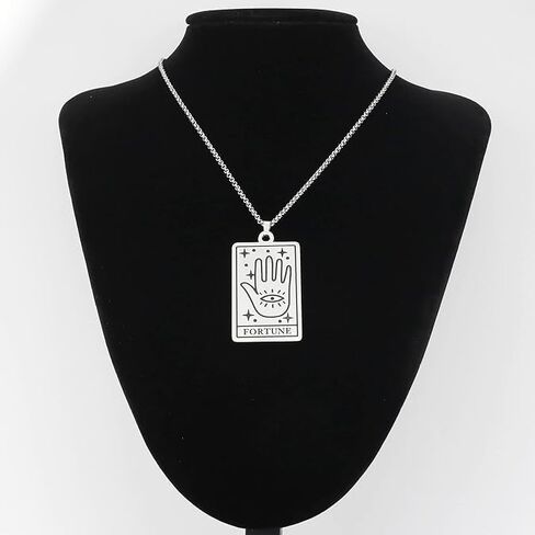 Tarot Cards Gift Horoscope Astrology Sign Necklace keychain Sun Moon Star Fatima Hand Eye Heart Lion Pattern Jewelry in Kuwait