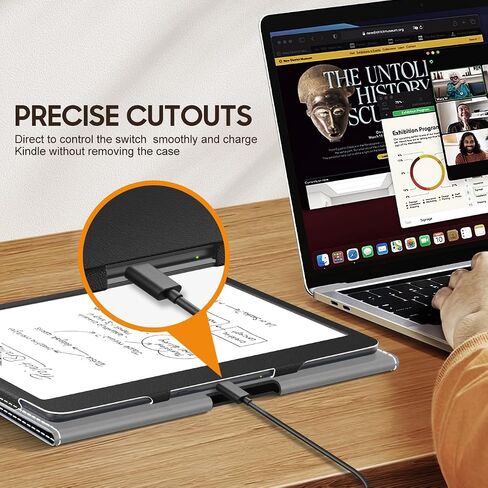 حافظة MoKo لجهاز Amazon Kindle Scribe 2022 الإصدار 10.2 بوصة، الجيل الأول، حافظة نحيفة من جلد البولي يوريثان مع خاصية الاستيقاظ/السكون التلقائي لقارئ Kindle Scribe الإلكتروني 2022، غابة خضراء in Kuwait